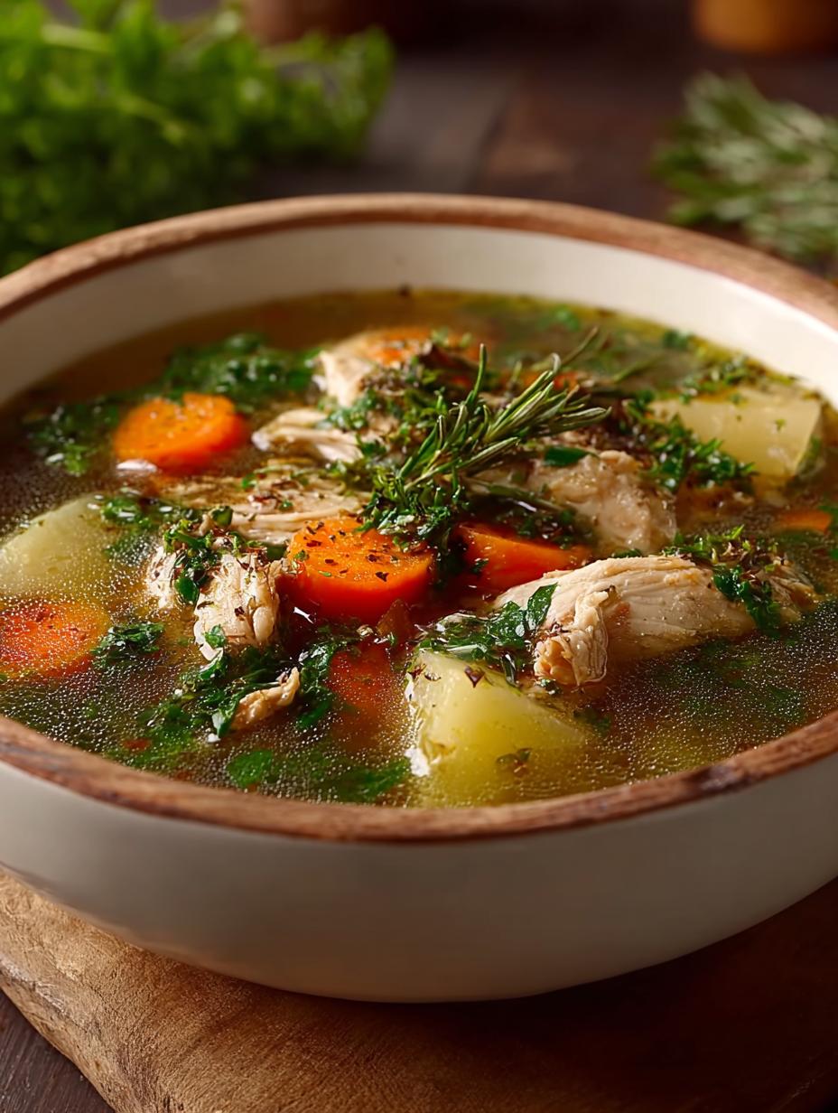 Hearty Rustic Chicken Soup for Cozy Winter Days - Rustic Chicken Soup - main visual representation