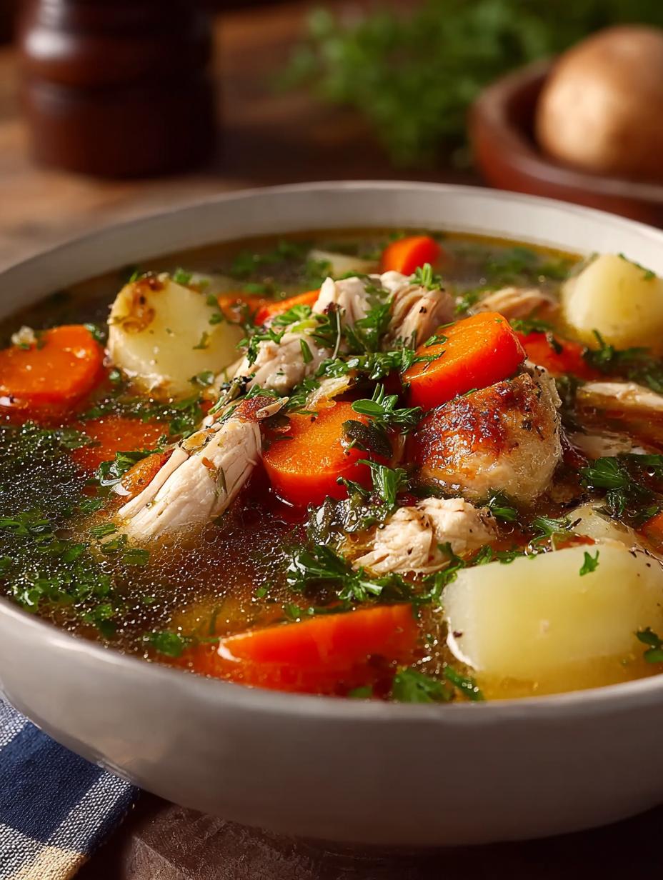 Hearty Rustic Chicken Soup for Cozy Winter Days - Rustic Chicken Soup - additional detail