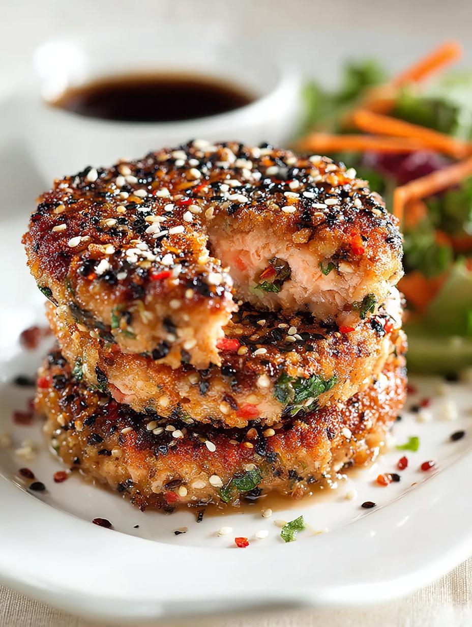 Sesame Crusted Salmon Patties: 8 Irresistibly Crispy Delights - Sesame Crusted Salmon Patties - additional detail