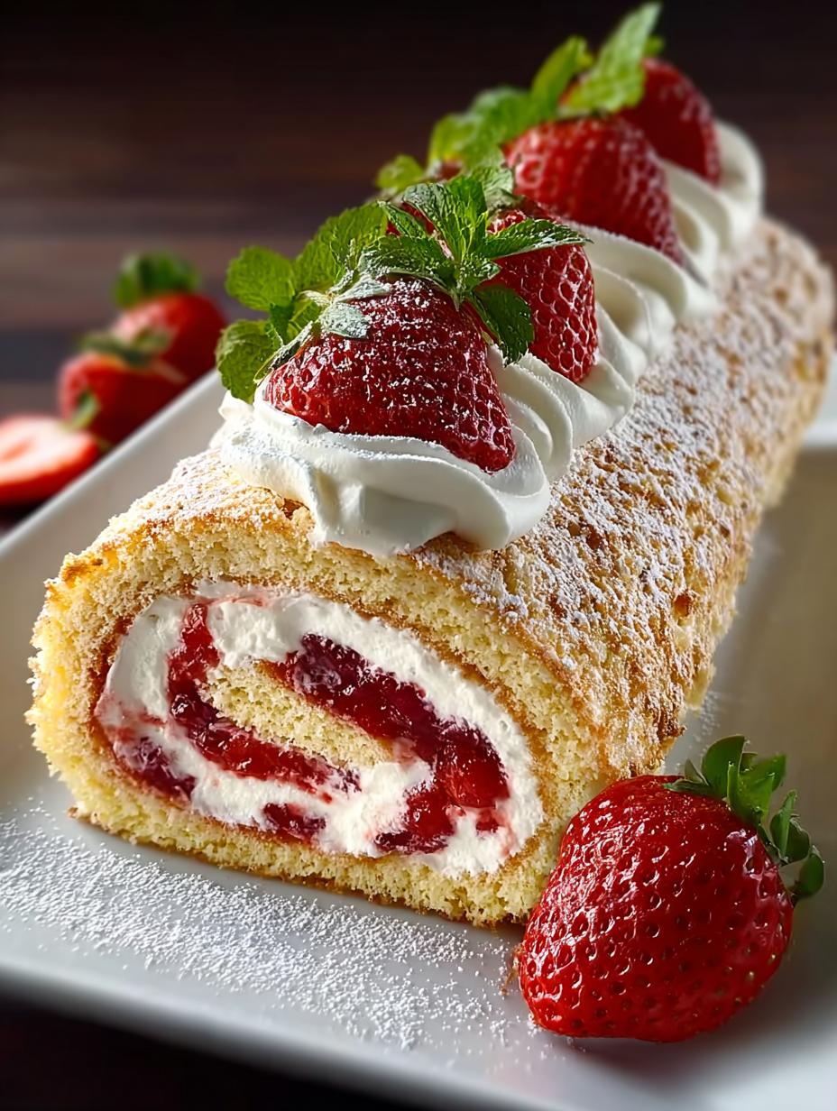 Strawberries Cream Swiss Roll: 8 Steps to Heavenly Delight 4 Strawberries Cream Swiss Roll: 8 Steps to Heavenly Delight - Strawberries Cream Swiss Roll - main visual representation