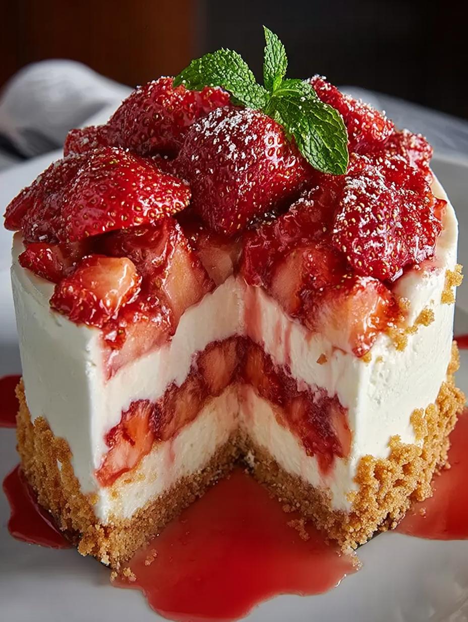 Strawberry Shortcake Cheesecake: 12 Irresistible Layers - Strawberry Shortcake Cheesecake - main visual representation