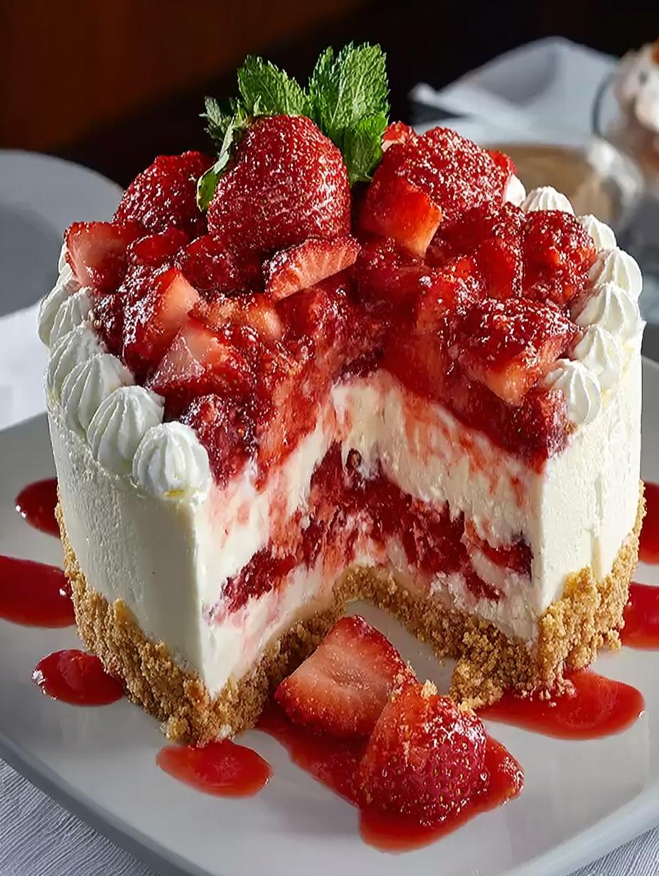Strawberry Shortcake Cheesecake