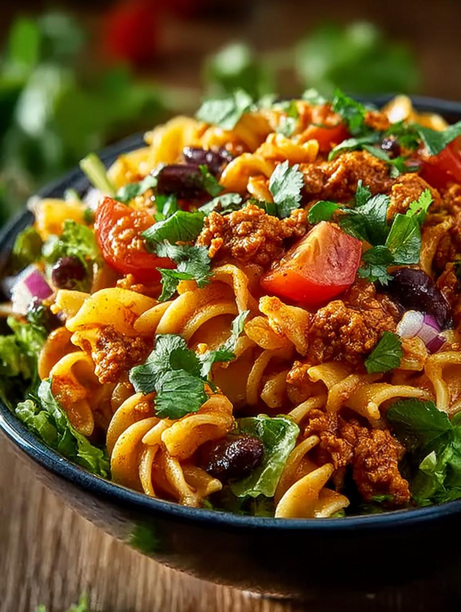 Taco Pasta Salad: A Quick, Flavorful Fiesta for You - Taco Pasta Salad - additional detail