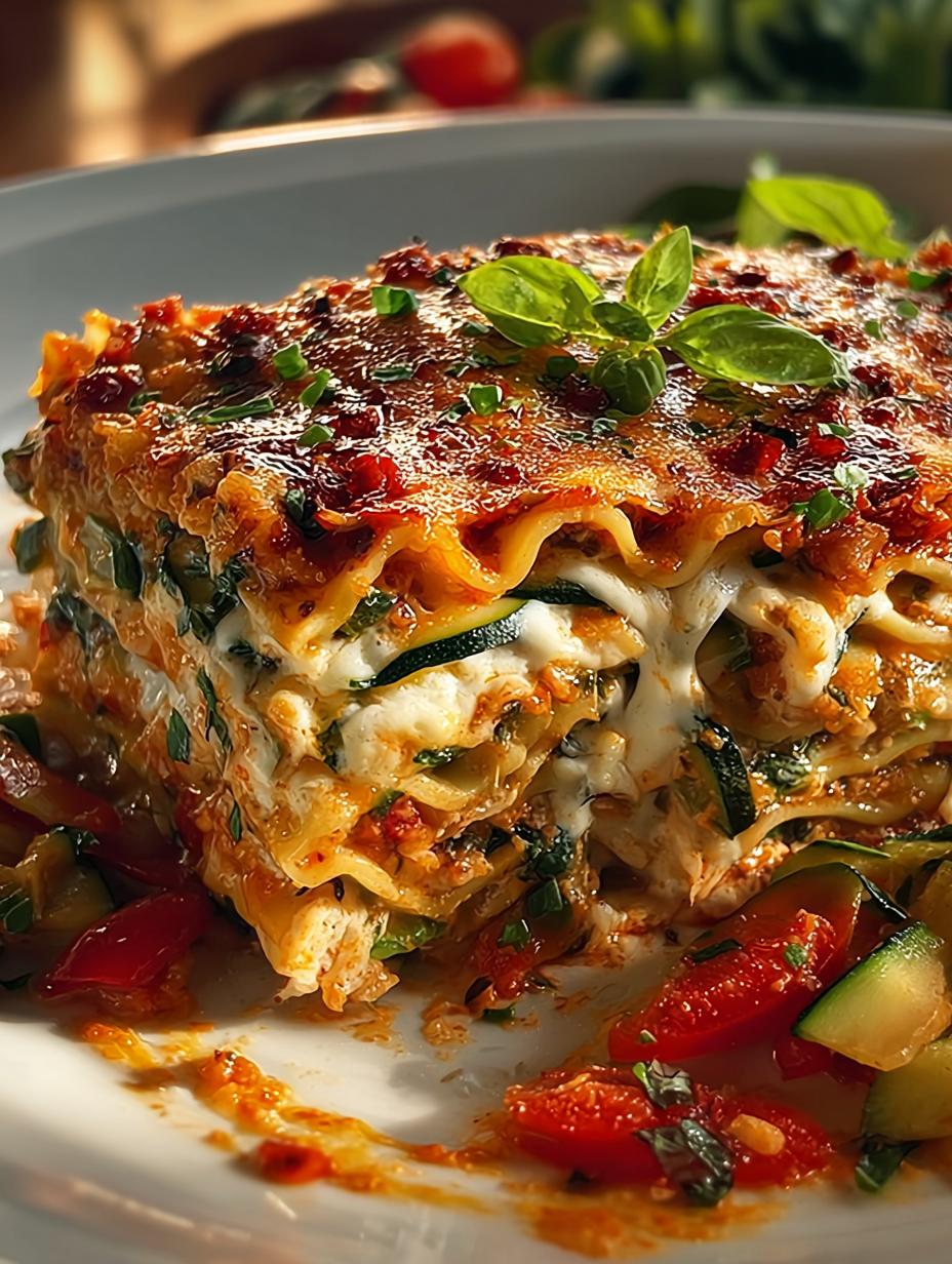 Delicious Veggie Lasagna with 9 Flavorful Layers - Veggie Lasagna - main visual representation