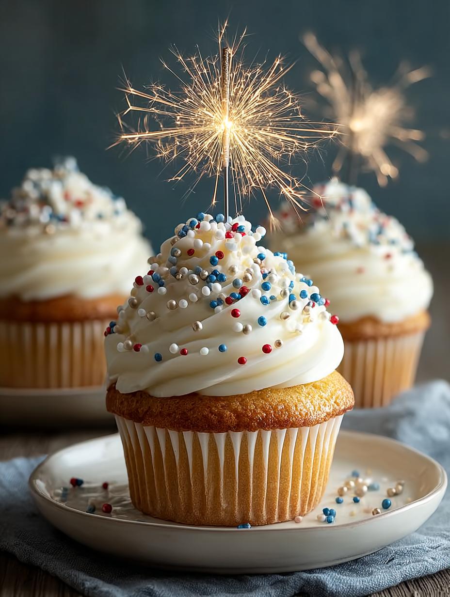 4th July Sparkler Cupcakes: A Festive Patriotic Treat - 4th July Sparkler Cupcakes - main visual representation