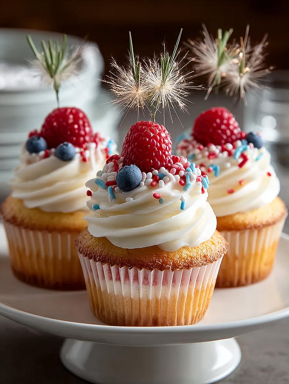 4th July Sparkler Cupcakes