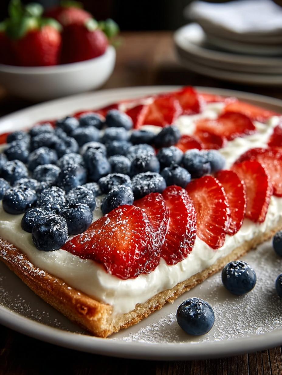 American Flag Fruit Pizza: 5 Easy Steps to Celebrate - American Flag Fruit Pizza - additional detail