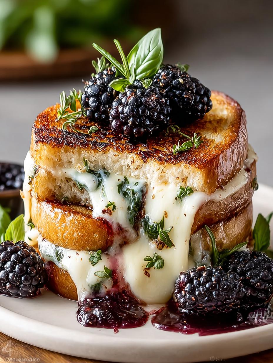 Blackberry Basil Brie Melt