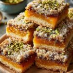 Buttery Apricot Pistachio Squares