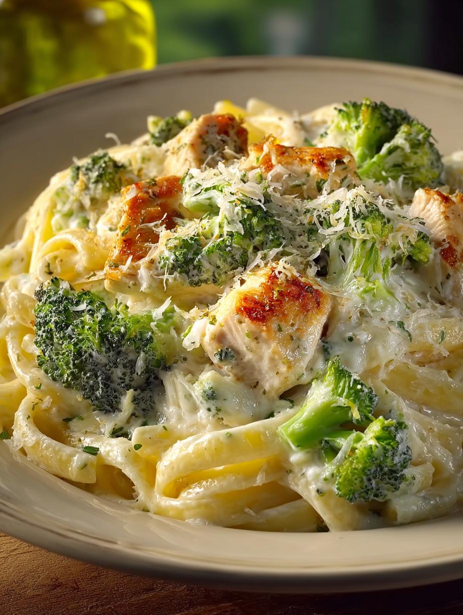 Cheesy Chicken Alfredo Broccoli
