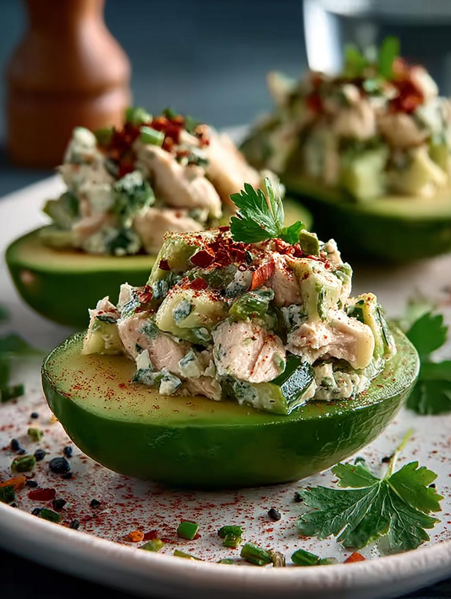 Chicken Salad Stuffed Avocado