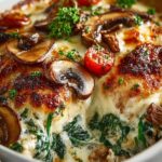 Chicken Spinach Mushroom Bake