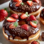 Chocolate Dipped Strawberry Donut