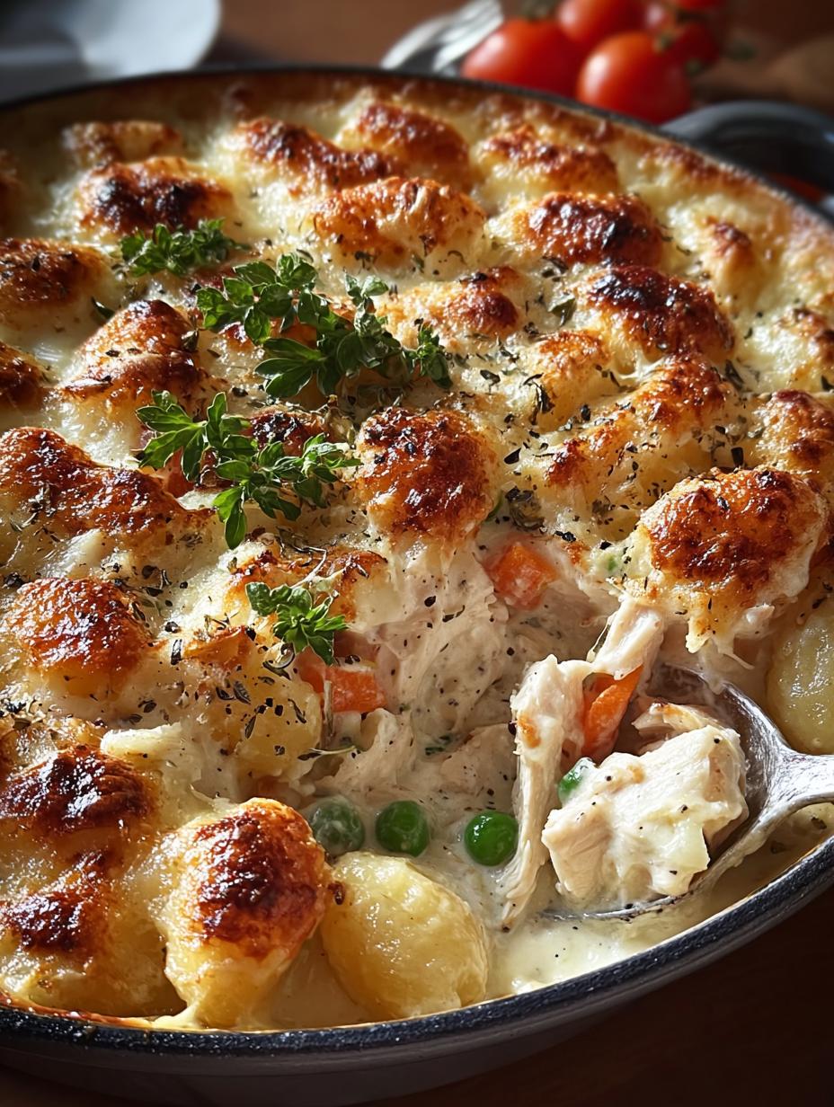 Gnocchi Topped Chicken Pot