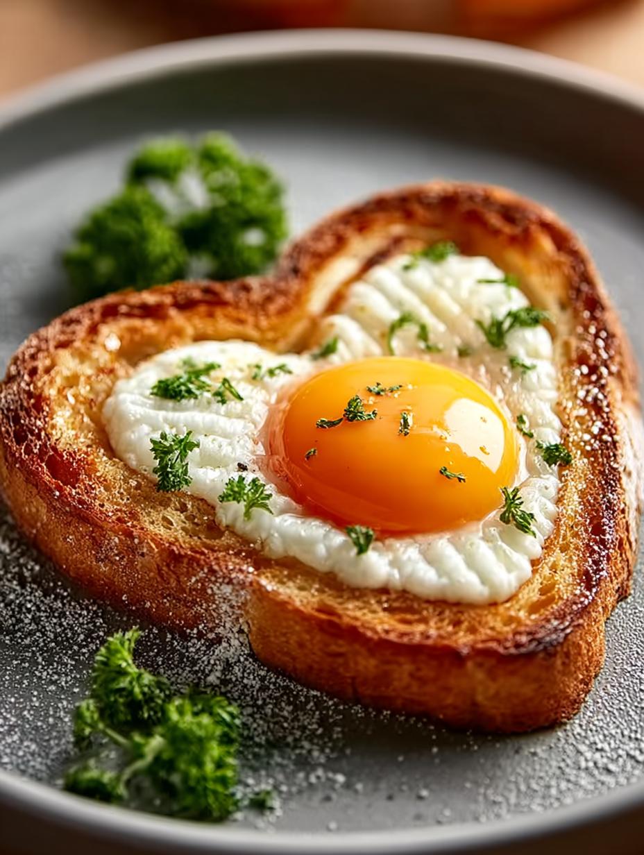 Heart Egg Hole Toast: A Charming Breakfast Delight - Heart Egg Hole Toast - additional detail