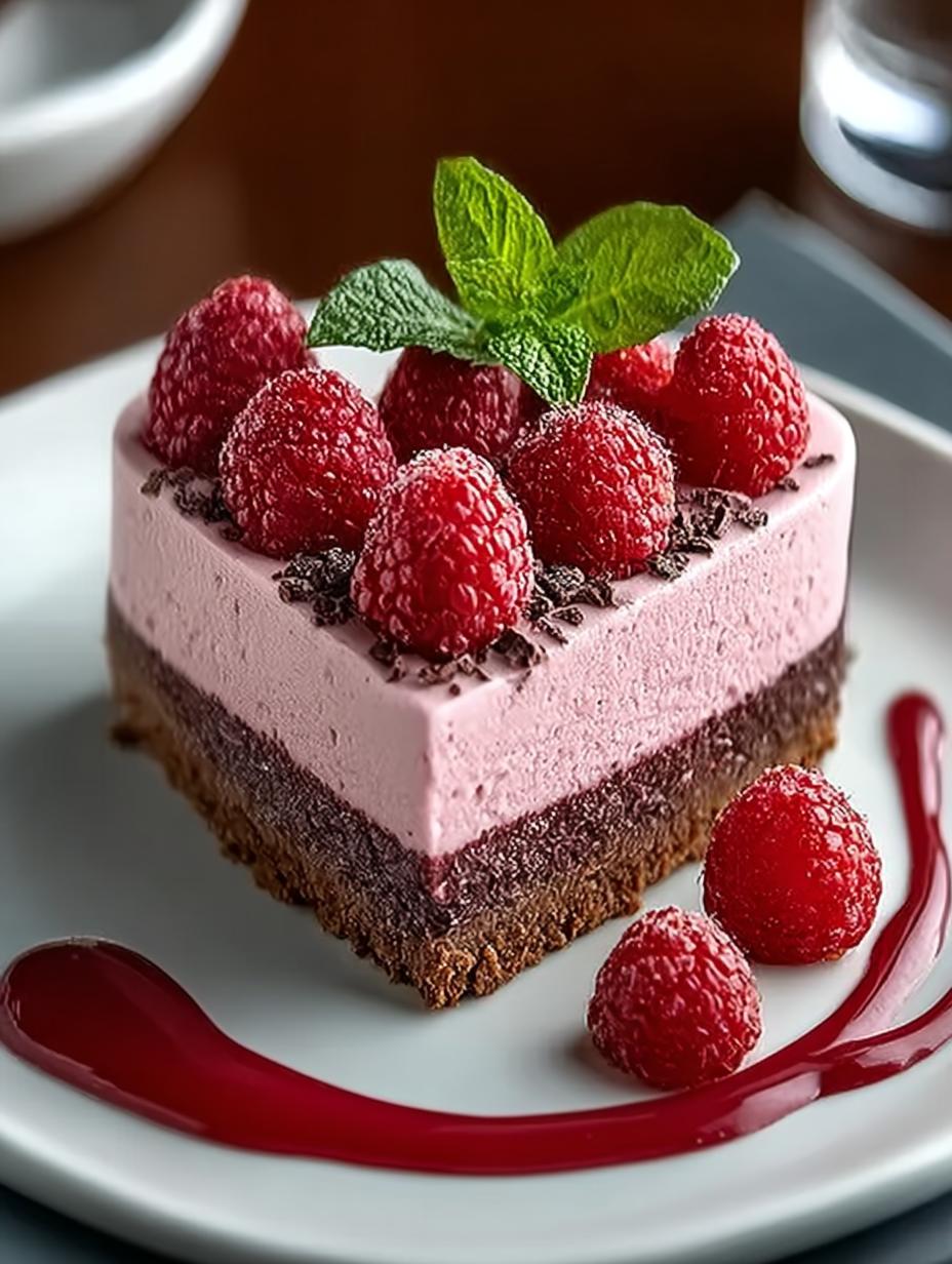Heart Shaped Raspberry Mousse