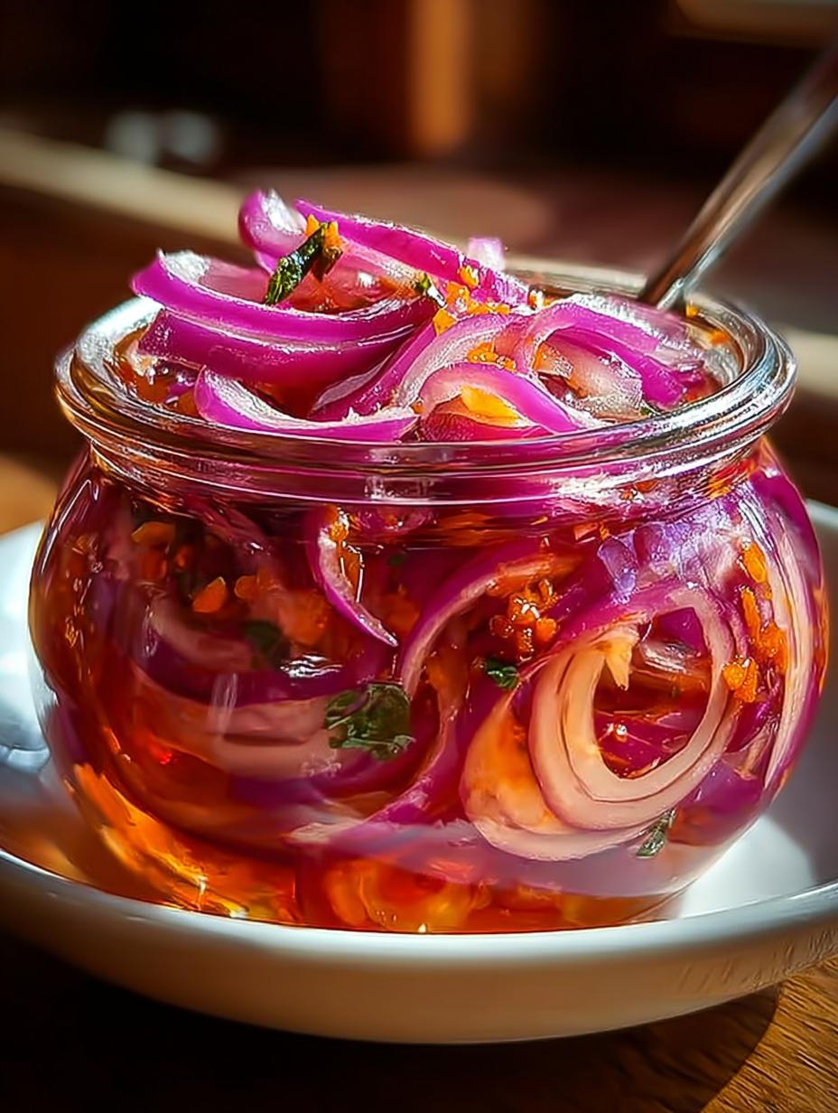 Hot Honey Pickled Red Onions: A Sweet and Spicy Delight - Hot Honey Pickled Red - additional detail