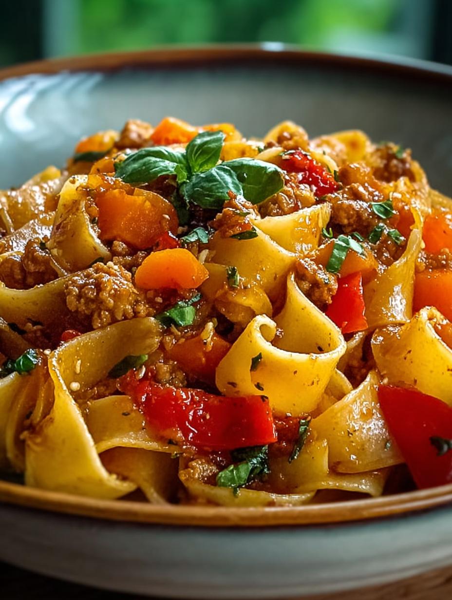 Italian Drunken Noodles For