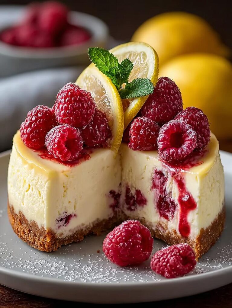 Lemon Raspberry Cheesecake