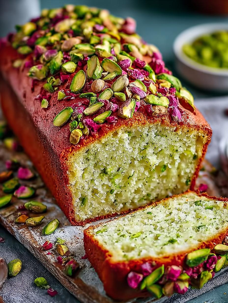 Pistachio Cardamom Rose Loaf