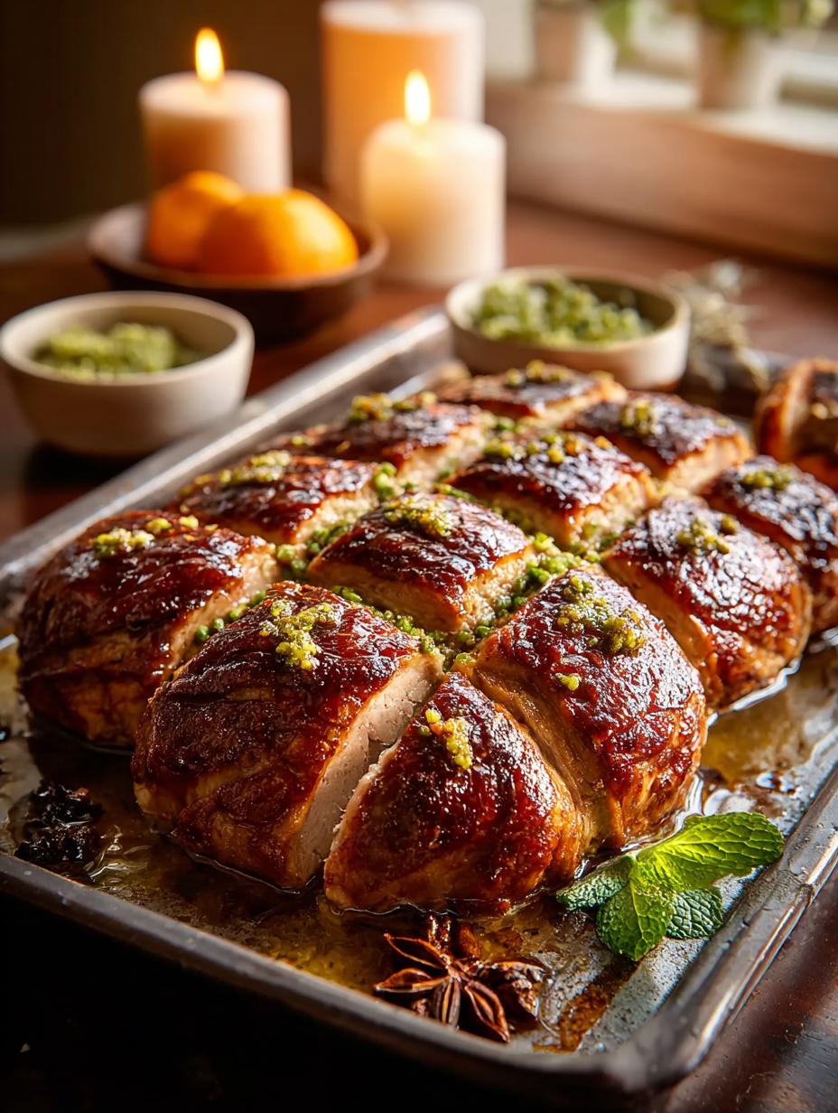 Roast Lamb with Mint