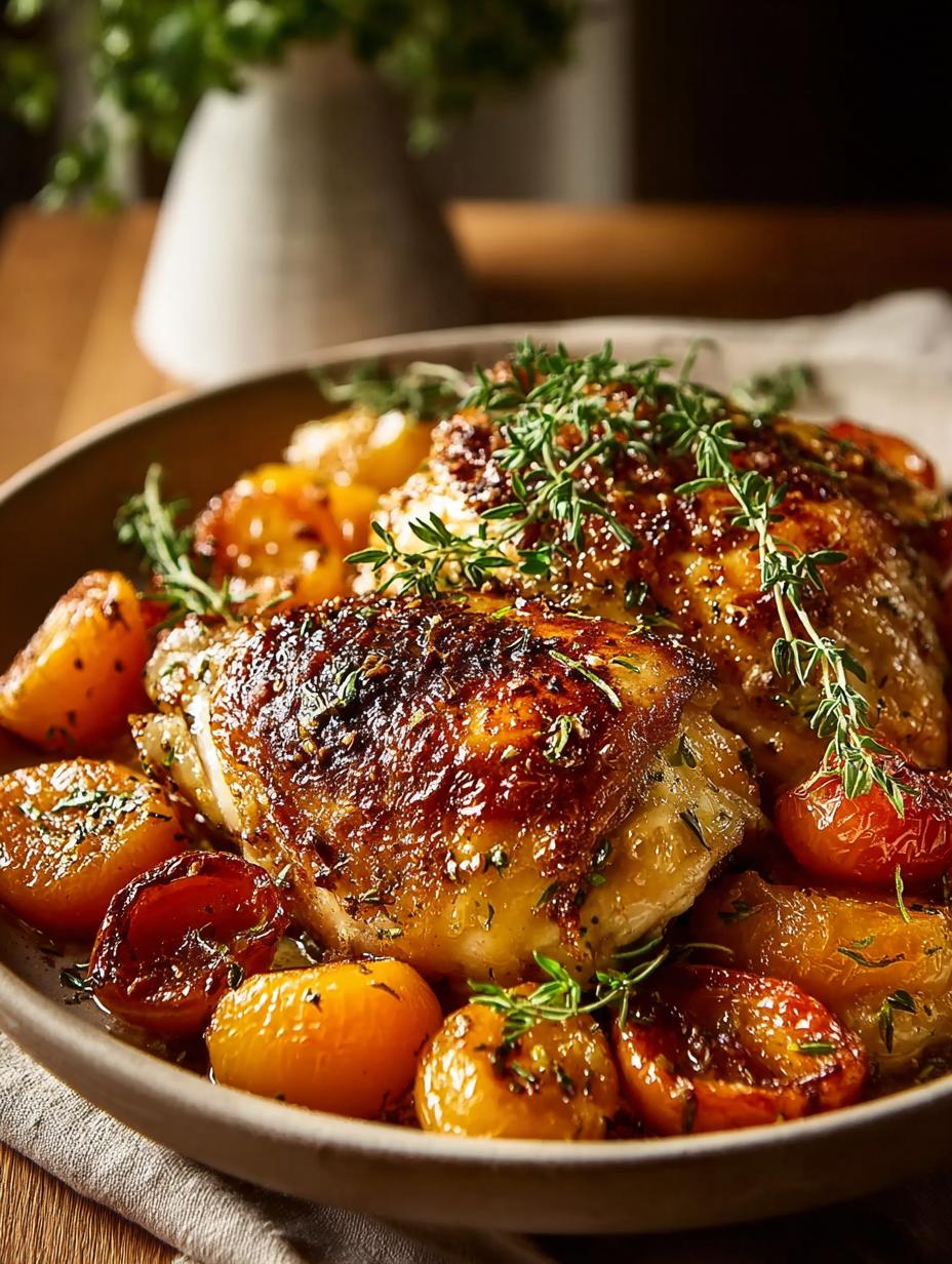 Delicious Roasted Apricot Chicken Dinner Recipe - Roasted Apricot Chicken Dinner - additional detail