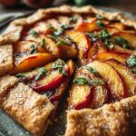 Rustic Peach Basil Galette