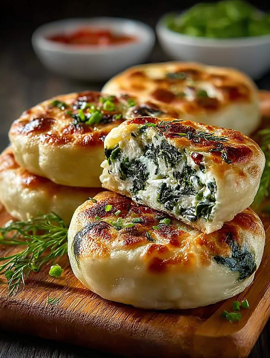 Spinach Cottage Cheese Flagels