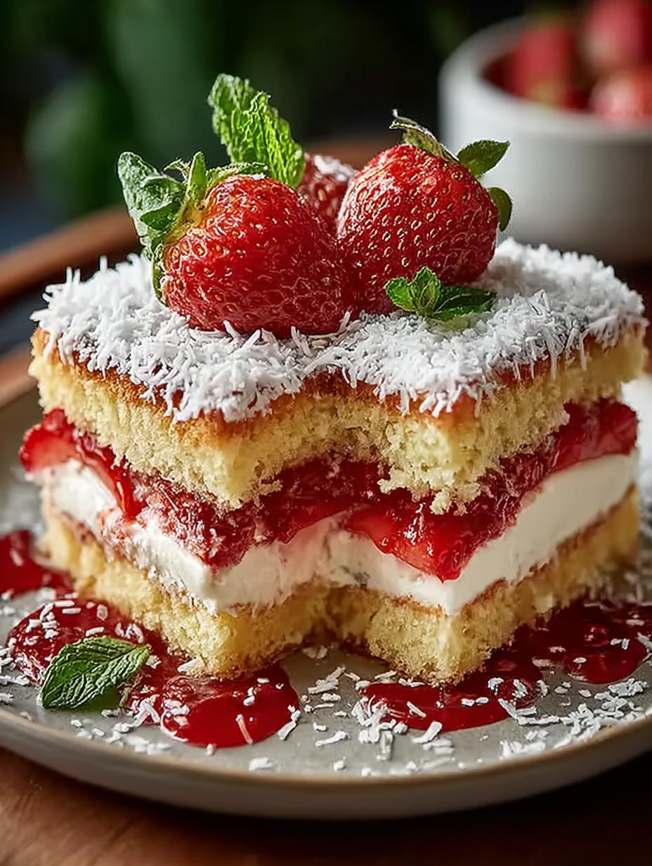 Strawberry Coconut Sponge Cakes: 7 Irresistibly Light Treats - Strawberry Coconut Sponge Cakes - additional detail