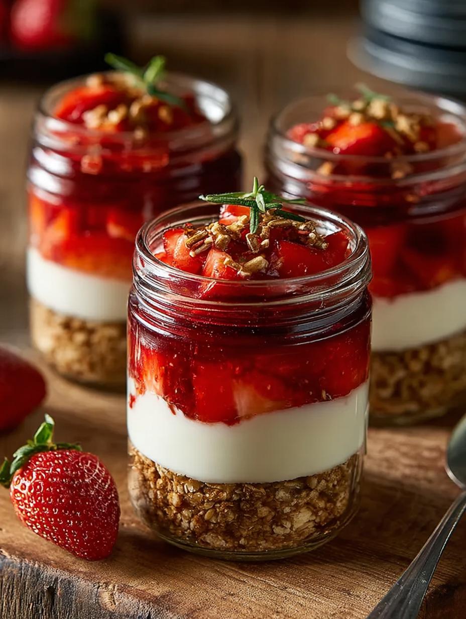 Strawberry Pretzel Salad Jars