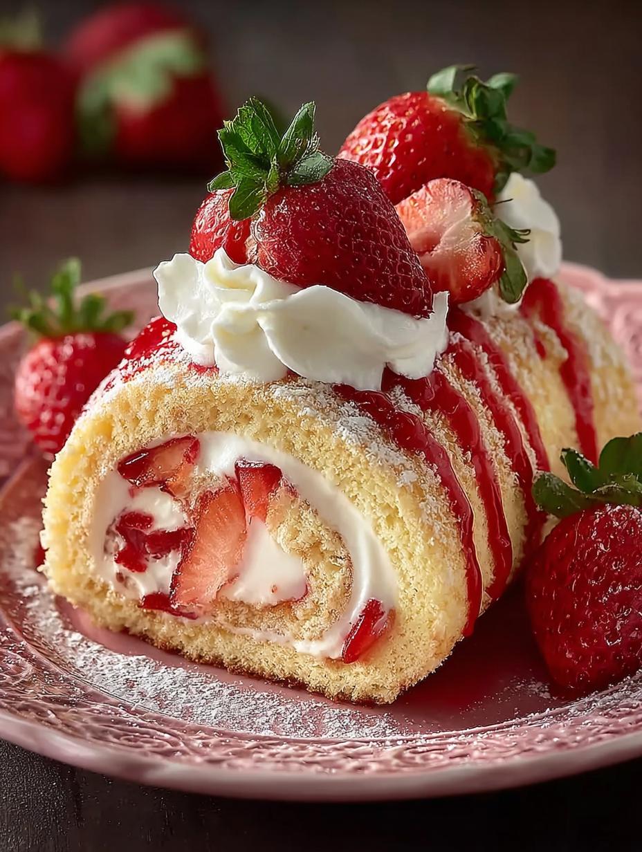 Delicious Strawberry Shortcake Cheesecake Rolls Recipe - Strawberry Shortcake Cheesecake Rolls - additional detail