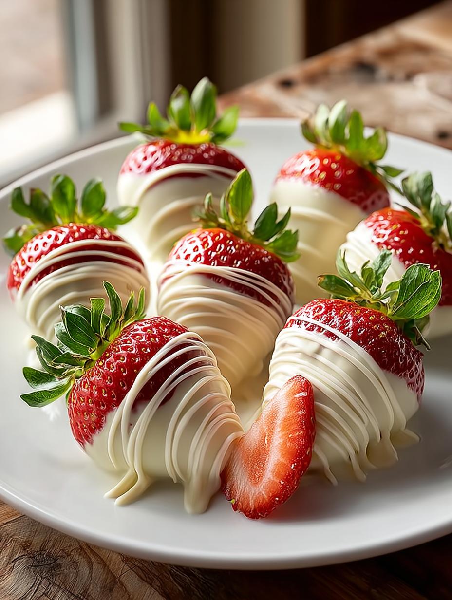 White Chocolate Dipped Strawberries